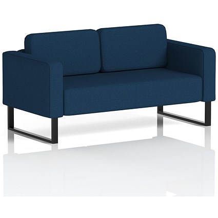 Brixworth 2 Seater Sofa, With Black Legs, In X2 Fabric, Calculus