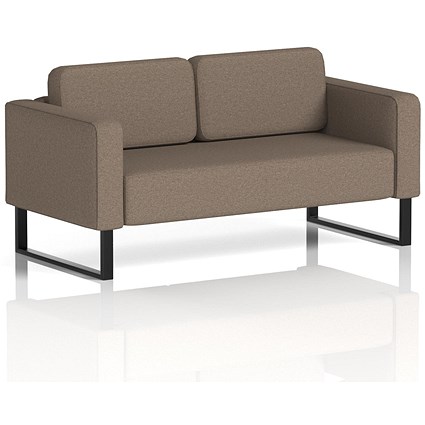 Brixworth 2 Seater Sofa, With Black Legs, In X2 Fabric, Theory