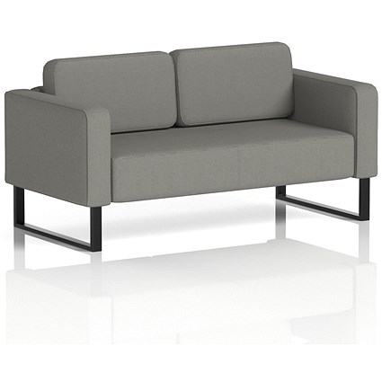 Brixworth 2 Seater Sofa, With Black Legs, In Yoredale Fabric, Hardraw