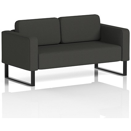 Brixworth 2 Seater Sofa, With Black Legs, In Yoredale Fabric, Leyburn