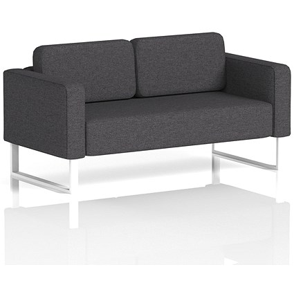 Brixworth 2 Seater Sofa, With White Legs, In X2 Fabric, Arithmetic