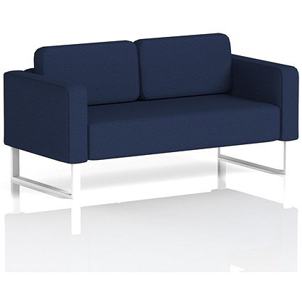 Brixworth 2 Seater Sofa, With White Legs, In Synergy Fabric, Alike