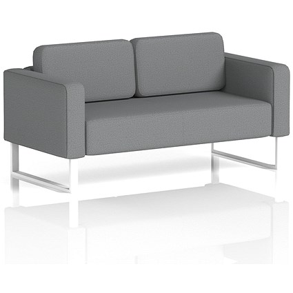 Brixworth 2 Seater Sofa, With White Legs, In Synergy Fabric, Partner