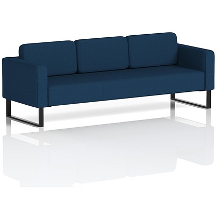 Brixworth 3 Seater Sofa, With Black Legs, In X2 Fabric, Calculus