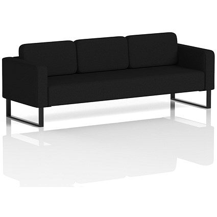 Brixworth 3 Seater Sofa, With Black Legs, In X2 Fabric, Diameter