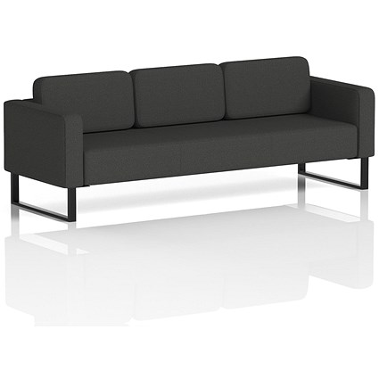 Brixworth 3 Seater Sofa, With Black Legs, In Synergy Fabric, Mix