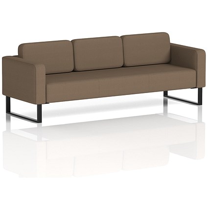 Brixworth 3 Seater Sofa, With Black Legs, In Sumi Fabric, Osaka