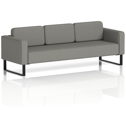 Brixworth 3 Seater Sofa, With Black Legs, In Yoredale Fabric, Hardraw