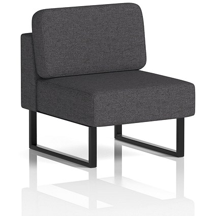 Brixworth Modular Seating Central Unit, With Black Legs, In X2 Fabric, Arithmetic