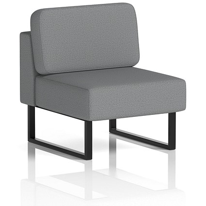 Brixworth Modular Seating Central Unit, With Black Legs, In Synergy Fabric, Partner