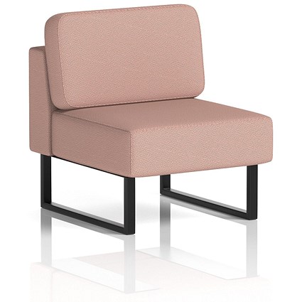 Brixworth Modular Seating Central Unit, With Black Legs, In Yoredale Fabric, Kidstone