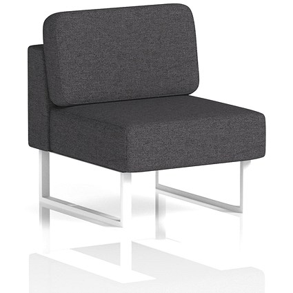 Brixworth Modular Seating Central Unit, With White Legs, In X2 Fabric, Arithmetic