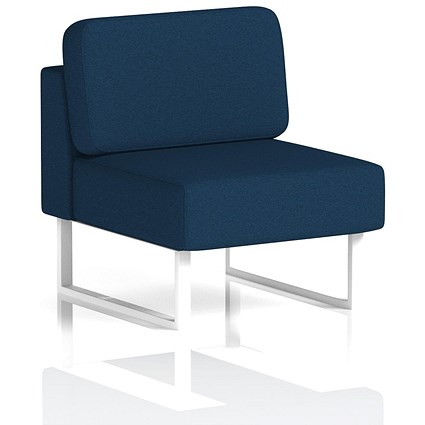 Brixworth Modular Seating Central Unit, With White Legs, In X2 Fabric, Calculus