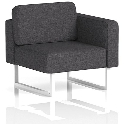 Brixworth Modular Seating Left Unit, With White Legs, In X2 Fabric, Arithmetic