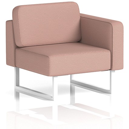 Brixworth Modular Seating Left Unit, With White Legs, In Yoredale Fabric, Kidstone