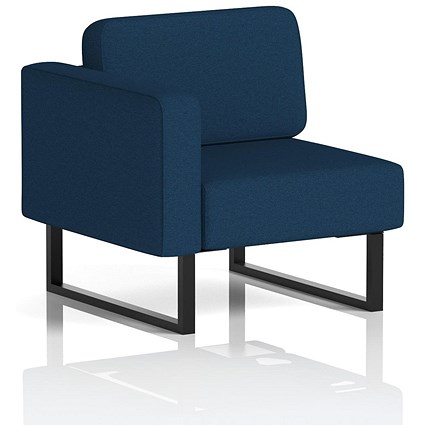 Brixworth Modular Seating Right Unit, With Black Legs, In X2 Fabric, Calculus