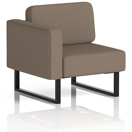 Brixworth Modular Seating Right Unit, With Black Legs, In X2 Fabric, Theory