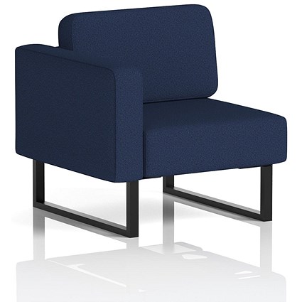 Brixworth Modular Seating Right Unit, With Black Legs, In Synergy Fabric, Alike