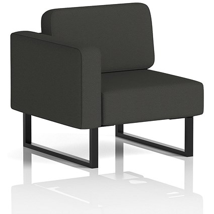 Brixworth Modular Seating Right Unit, With Black Legs, In Yoredale Fabric, Leyburn