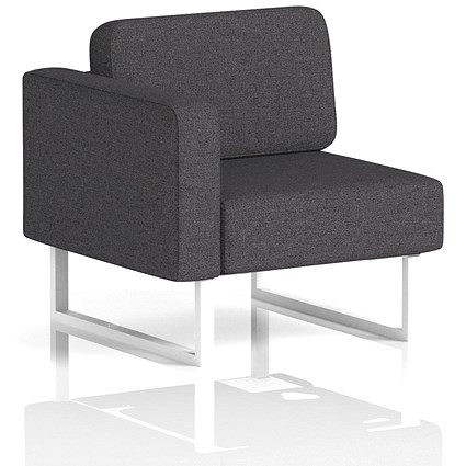 Brixworth Modular Seating Right Unit, With White Legs, In X2 Fabric, Arithmetic