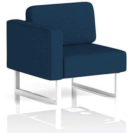 Brixworth Modular Seating Right Unit, With White Legs, In X2 Fabric, Calculus