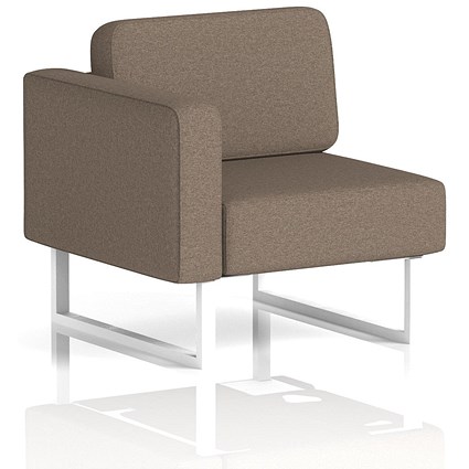 Brixworth Modular Seating Right Unit, With White Legs, In X2 Fabric, Theory