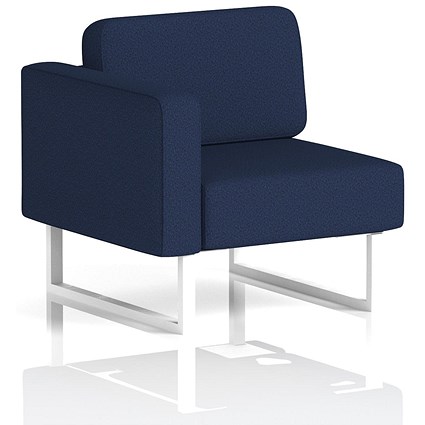 Brixworth Modular Seating Right Unit, With White Legs, In Synergy Fabric, Alike