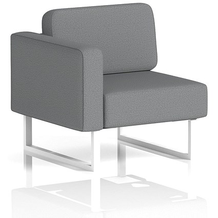 Brixworth Modular Seating Right Unit, With White Legs, In Synergy Fabric, Partner