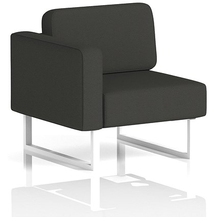 Brixworth Modular Seating Right Unit, With White Legs, In Yoredale Fabric, Leyburn