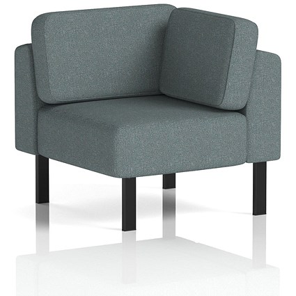 Brixworth Modular Seating Corner Unit, With Black Legs, In Main Line Flax Fabric, Westminster