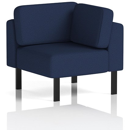 Brixworth Modular Seating Corner Unit, With Black Legs, In Synergy Fabric, Alike