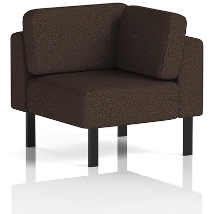 Brixworth Modular Seating Corner Unit, With Black Legs, In Synergy Fabric, Wed