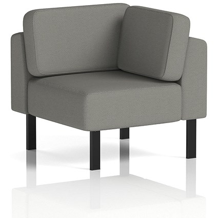 Brixworth Modular Seating Corner Unit, With Black Legs, In Yoredale Fabric, Hardraw