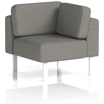 Brixworth Modular Seating Corner Unit, With White Legs, In X2 Fabric, Number