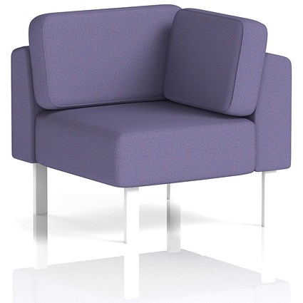 Brixworth Modular Seating Corner Unit, With White Legs, In Synergy Fabric, Order