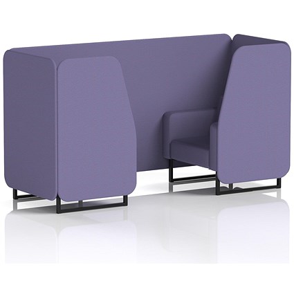 Brixworth 2 Seater Booth, Black Legs, Synergy Fabric, Order Panels And Sofa