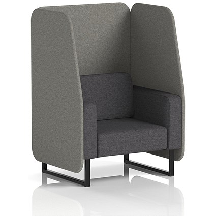 Brixworth 1 Seater Open Booth, Black Legs, X2 Fabric, Number Panels And Arithmetic Sofa