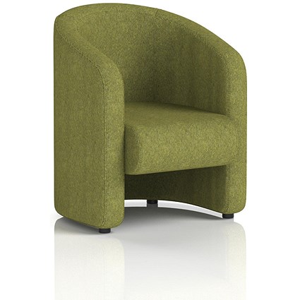 Lamport Armchair, With Black Feet, In Rivet Fabric, Olive