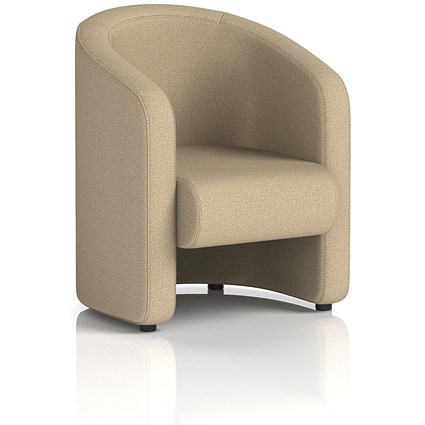 Lamport Armchair, With Black Feet, In Main Line Flax Fabric, Upminster