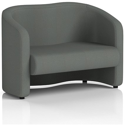 Lamport 2 Seater Sofa, With Black Feet, In Sumi Fabric, Kobe