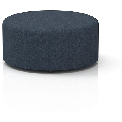 Harlestone Large Round Stool, In Rivet Fabric, Crucible Body And Top