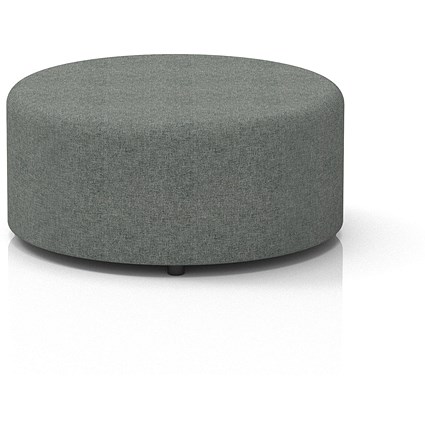 Harlestone Large Round Stool, In Rivet Fabric, Prime Body And Top