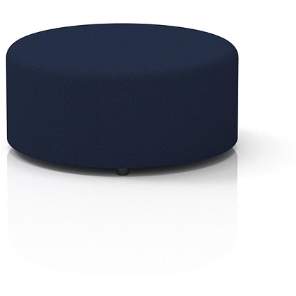 Harlestone Large Round Stool, In Synergy Fabric, Alike Body And Top