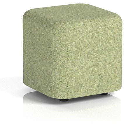 Harlestone Small Square Stool, In Rivet Fabric, Burnish Body And Top