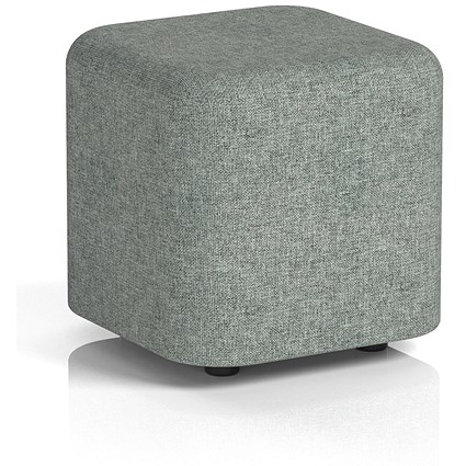 Harlestone Small Square Stool, In Rivet Fabric, Prime Body And Top