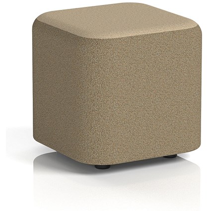 Harlestone Small Square Stool, In Main Line Flax Fabric, Bank Body Upminster Top