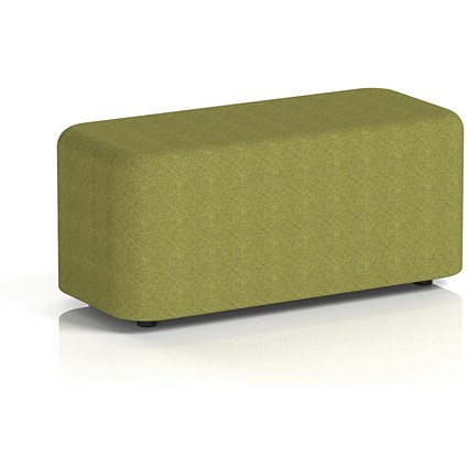 Harlestone Small Rectangular Stool, In Rivet Fabric, Olive Body And Top