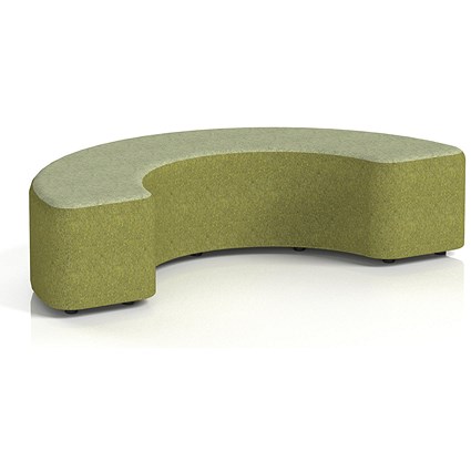 Harlestone 180 Degree Stool, In Rivet Fabric, Olive Body Burnish Top