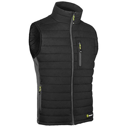 Flex Workwear Padded Bodywarmer, Black & Grey, 3XL