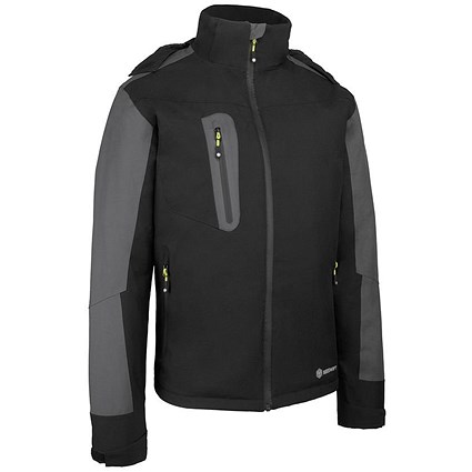 Beeswift Padded Rain Jacket, Black& Grey, 3XL